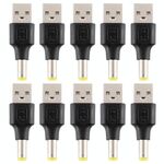 10 PCS 5,5 x 2,5 mm maschio a USB 2.0 maschio connettore di alimentazione CC