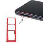 Per Realme 2 Vassoio per schede SIM + Vassoio per schede SIM + Vassoio per schede Micro SD (rosso)
