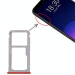 Per Meizu M6T Vassoio scheda SIM + Vassoio scheda SIM / Micro SD (rosso)