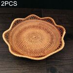 2 pz/set GP3 intrecciato dolce verdura frutta vassoio portaoggetti cestino