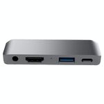 HW-TC29 Adattatore HUB di estensione multifunzionale 4 in 1 Type-C / USB-C Hub Pro per iPad (grigio)