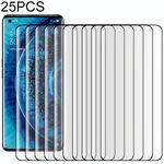 25 PCS per OPPO Trova X2 Pro 9H HD Pellicola in vetro temperato con bordo curvo 3D (nero)