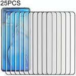 25 PCS per OPPO Reno3 Pro 9H HD Pellicola in vetro temperato con bordo curvo 3D (nero)