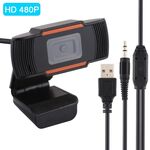 Webcam HD 480P PC Camera per Skype per Android TV Videocamera per computer ruotabile USB Web Cam