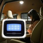 Prodotti elettronici intelligenti senza fili per interni auto Illuminazione da lettura per auto Lampada da soffitto Luce notturna a LED, Colore luce: Luce blu (nera)