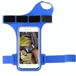 Borsa da polso per cellulare sportivo da corsa, specifica: meno di 5,5 pollici (blu)