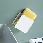 Scolapiatti per lavello da cucina Portaspugne a parete (bianco)