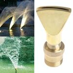 Fontana per giardino roccioso con vista sull'acqua Ugello piatto universale a ventaglio regolabile in acciaio inossidabile interamente in rame, dimensioni: 2 寸 (ottone)