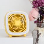 Ventilatore portatile tascabile multifunzionale USB ricaricabile da tavolo (giallo)