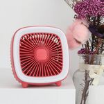 Ventilatore tascabile portatile multifunzionale USB ricaricabile da tavolo (rosso)