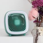 Ventilatore tascabile portatile multifunzionale con USB ricaricabile da tavolo (verde)