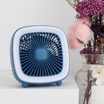 Ventilatore portatile tascabile multifunzione USB ricaricabile da tavolo (blu)