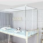 Dormitorio per studenti cuccetta superiore Installazione gratuita della zanzariera a porta singola lato superiore antipolvere, dimensioni: 90x190x150 cm (staffa inclusa)