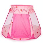 Tenda esagonale pieghevole da interni per bambini Game House (rosa)