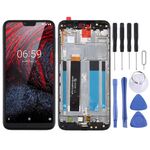 Schermo LCD TFT per Nokia X6 / 6.1 Plus TA-1099 TA-1116 TA-1103 TA-1083 Digitizer Assemblaggio completo con cornice