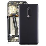 Coperchio posteriore della batteria con pulsante di accensione e volume Cavo flessibile e copriobiettivo della fotocamera per Nokia 5 TA-1024 TA-1027 TA-1044 TA-1053 (nero)