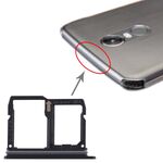 Vassoio scheda nano SIM + vassoio scheda micro SD per LG Stylo 4 / Q Stylus Q710 / LM-Q710CS / LM-Q710MS / LM-Q710ULS / LM-Q710ULM / LM-Q710TS / LM-Q710WA (nero)