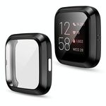 Per Fitbit Versa 2 placcatura TPU Shell protettiva all-inclusive (nero)