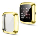 Per Fitbit Versa 2 placcatura TPU Shell protettiva all-inclusive (oro)