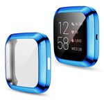 Per Fitbit Versa 2 placcatura TPU Shell protettiva all-inclusive (blu)