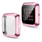 Per Fitbit Versa 2 placcatura TPU Shell protettiva all-inclusive (rosa)