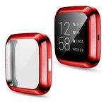Per Fitbit Versa 2 placcatura TPU Shell protettiva all-inclusive (rosso)
