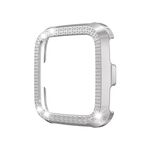 Per Fitbit Versa / Versa Lite PC Diamond Diamond-EnCrusted Shell Protective (Silver)