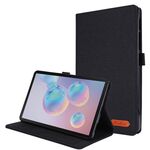 Per Samsung Galaxy Tab A 8.4 (2020) Custodia protettiva in TPU con vibrazione orizzontale + tessuto in pelle PU con clip per biglietto da visita (nero)