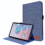 Per Samsung Galaxy Tab A 8.4 (2020) Custodia protettiva in TPU con vibrazione orizzontale + tessuto in pelle PU con clip per biglietto da visita (blu scuro)