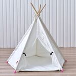 Tenda per animali domestici in tessuto di tela rimovibile e lavabile, dimensioni: 60x60x70cm, stile: pizzo a spillo (senza imbottitura)