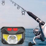 T09-COB Faro abbagliante a LED Illuminazione esterna Sensore di ricarica USB Luce rossa Night Running Mini faro da pesca