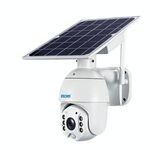 ESCAM QF480 EU versione HD 1080P IP66 impermeabile 4G pannello solare PT telecamera IP con batteria, supporto visione notturna / rilevamento movimento / scheda TF / audio bidirezionale (bianco)