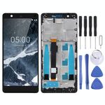 Schermo LCD TFT per Nokia 5.1 TA-1061 TA-1075 TA-1076 TA-1088 TA-1081 digitalizzatore assemblaggio completo con cornice (nero)