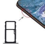 Vassoio scheda SIM originale + vassoio scheda SIM / vassoio scheda micro SD per Nokia X71 / TA-1172 TA-1167 TA-1188 (nero)