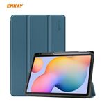Per Samsung Galaxy Tab S6 Lite P610 / P615 / Tab S6 Lite 2022 / P613 / P619 ENKAY in pelle Smart Tablet Case con slot a penna (verde nerastro)