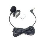 ZJ025MR Microfono mono lavalier a clip per auto GPS / Bluetooth, microfono esterno DVD audio abilitato, lunghezza cavo: 3 m, gomito a 90 gradi Jack da 3,5 mm