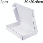 Scatola di imballaggio per abbigliamento da 2 pezzi, colore: bianco, dimensioni: 30x20x5 cm