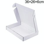 Scatola di spedizione Scatola per imballaggio di abbigliamento, Colore: Bianco, Dimensioni: 36x26x6 cm