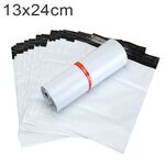 100 pezzi / rotolo sacchetto di imballaggio espresso spesso sacchetto di plastica impermeabile, dimensioni: 13x24 cm (bianco)