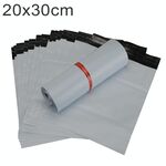 100 pezzi/rotolo di buste spesse per imballaggio, buste di plastica impermeabili, dimensioni: 20x30 cm (grigio scuro)