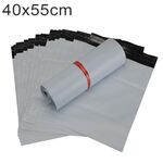 100 pezzi/rotolo di buste spesse per imballaggio, buste di plastica impermeabili, dimensioni: 55x65 cm (grigio scuro)