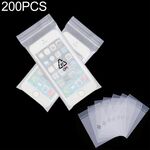 Sacchetto autoadesivo CPE traslucido smerigliato da 200 pezzi Sacchetto di imballaggio con chiusura a zip, dimensioni: 10x13 + 2 cm