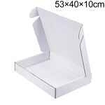 Scatola di spedizione Scatola per imballaggio di abbigliamento, Colore: Bianco, Dimensioni: 53x40x10 cm