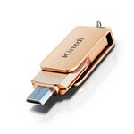 Kinzdi 128 GB USB + interfaccia Type-C Metal Twister Flash Disk V8 (oro rosa)
