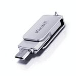 Kinzdi 128 GB USB + interfaccia Type-C Metal Twister Flash Disk V8 (argento)