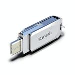 Kinzdi 32 GB USB + interfaccia Type-C Metal Twister Flash Disk V10 (argento)