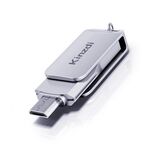 Kinzdi 32 GB USB + interfaccia Type-C Metal Twister Flash Disk V8 (argento)
