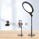 10 pollici 26 cm Live Broadcast Photography Desktop Beauty Fill Light Staffa, Stile: versione media + staffa di raffreddamento (nero)