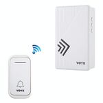 VOYE V022F Campanello senza fili con telecomando per musica domestica con 38 suoni di polifonia (bianco)