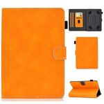 Per Tablet PC da 10 pollici Custodia universale in pelle con struttura in pelle bovina a vibrazione orizzontale con supporto, slot per schede e slot per penna (cachi)